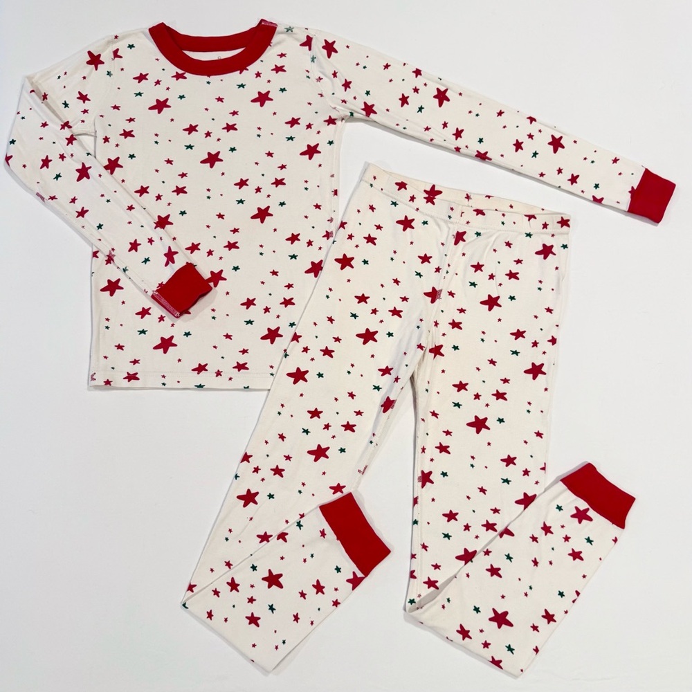 Hanna Andersson Starry Long Johns Boys 12 150 cm Girls Organic Cotton Pajamas